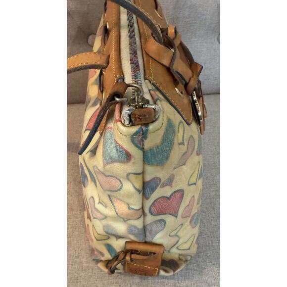 VINTAGE DOONEY & BOURKE Sweetheart Collection Scribble Heart Charm Shoulder Bag - Picture 9 of 16